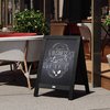 Flash Furniture Black Wooden A-Frame Magnetic Chalkboard HGWA-CB-3020-BLK-GG